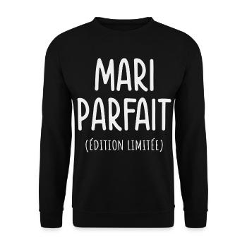 Perfect Husband Limited Edition Humor Gift Origina - Unisex Sweatshirt - black - Front - Alina (178cm) & Michal (187cm)