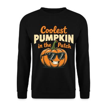 Coolest Pumpkin in the Patch - Unisex Sweatshirt - black - Front - Alina (178cm) & Michal (187cm)