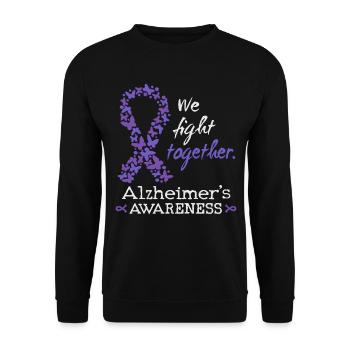 Strong together against Alzheimer's - Unisex Sweatshirt - black - Front - Alina (178cm) & Michal (187cm)