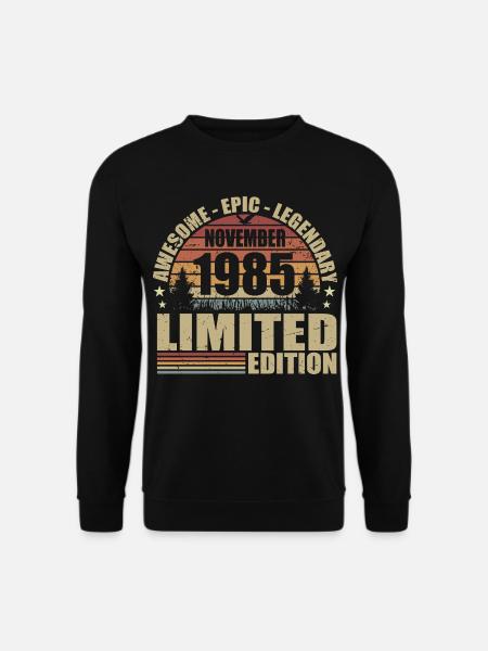 November 1985 Limited Edition Retro November 1985 - Unisex Pullover - Schwarz