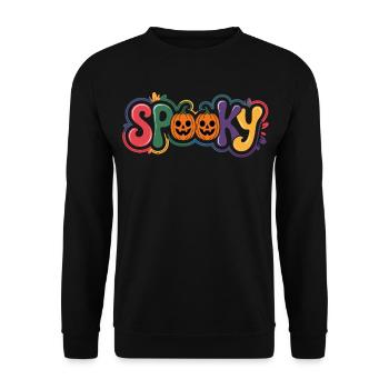 Lettrage citrouille effrayant - Sweat-shirt Unisexe - noir - Devant - Alina (178cm) & Michal (187cm)