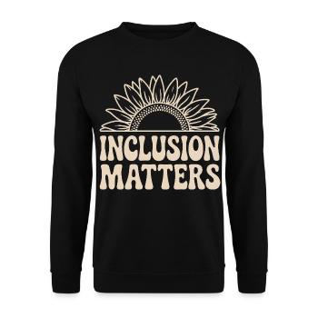 Inclusion Matters Sunflower Design for Diversity - Unisex Sweatshirt - black - Front - Alina (178cm) & Michal (187cm)