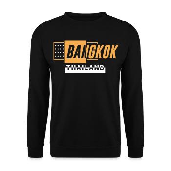 Chemise de voyage Bangkok Thaïlande - Sweat-shirt Unisexe - noir - Devant - Alina (178cm) & Michal (187cm)