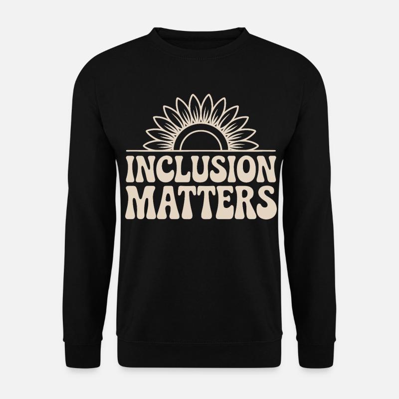 Inklusion Zählt Sonnendesign Mit Blume - Unisex Pullover - Schwarz