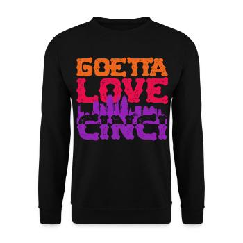 Goetta Love Cinci Sausage - Unisex Sweatshirt - black - Front - Alina (178cm) & Michal (187cm)