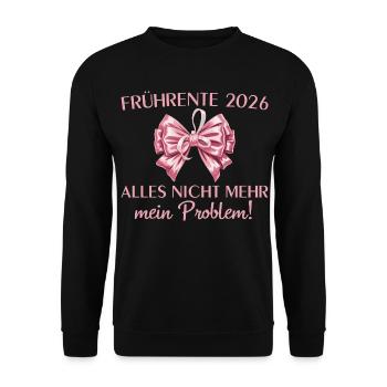 Retraite anticipée 2026 Collègue de travail en retraite partielle - Sweat-shirt Unisexe - noir - Devant - Alina (178cm) & Michal (187cm)