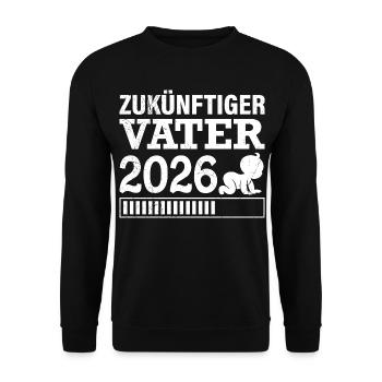 FUTURE DAD 2026 Fatherhood Funny - Unisex Sweatshirt - black - Front - Alina (178cm) & Michal (187cm)