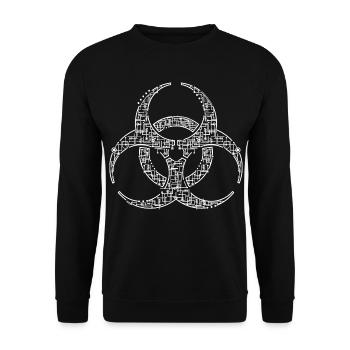 T-shirt d’avertissement contre les risques biologiques – Design audacieux - Sweat-shirt Unisexe - noir - Devant - Alina (178cm) & Michal (187cm)