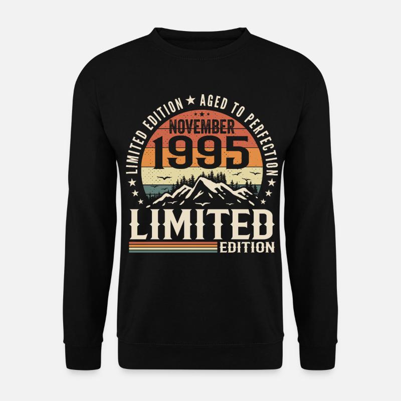 November 1995 Unique Retro Anniversary - Unisex Sweatshirt - black