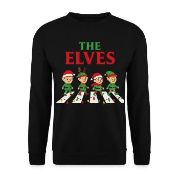 Ivory Colorful Christmas Train - Unisex Sweatshirt - black - Front - Alina (178cm) & Michal (187cm)