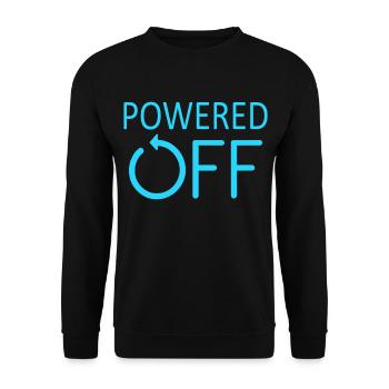 POWERED OFF Switched off and in sleep mode - Unisex Sweatshirt - black - Front - Alina (178cm) & Michal (187cm)
