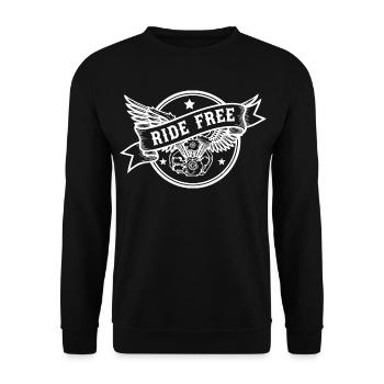 Ride Free Biker Design pour les motards - Sweat-shirt Unisexe - noir - Devant - Alina (178cm) & Michal (187cm)