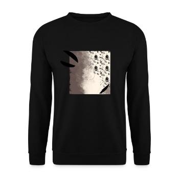 Ombres abstraites et surfaces lumineuses - Sweat-shirt Unisexe - noir - Devant - Alina (178cm) & Michal (187cm)