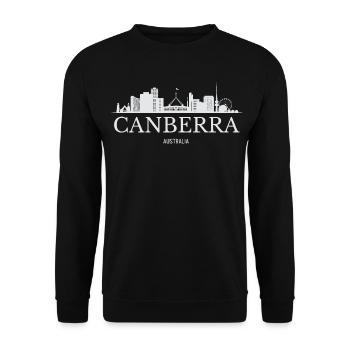 Canberra Skyline, Canberra Australie - Sweat-shirt Unisexe - noir - Devant - Alina (178cm) & Michal (187cm)