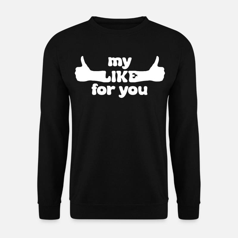 Daumen hoch Like Für Dich Design - Unisex Pullover - Schwarz