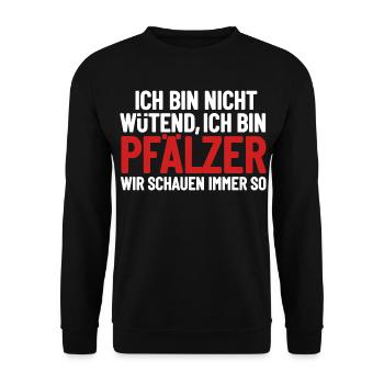 I'm not angry - I'm Palatine - Unisex Sweatshirt - black - Front - Alina (178cm) & Michal (187cm)