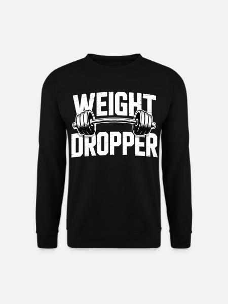 Weight Dropper – Gym Dumbbell Weight Exercise - Unisex Sweatshirt - black