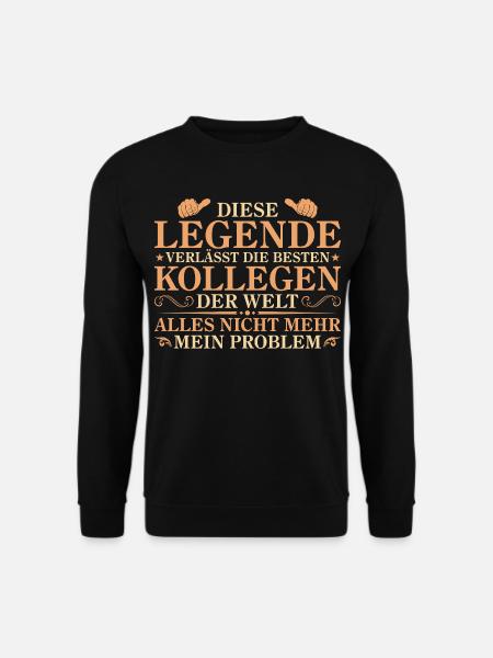 Rente Pension Abschied Kollege Geschenk - Unisex Pullover - Schwarz