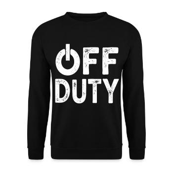 OFF DUTY Heure de fermeture Je ne suis pas en service - Sweat-shirt Unisexe - noir - Devant - Alina (178cm) & Michal (187cm)