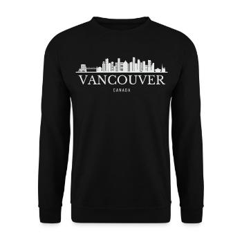 Vancouver Skyline, Vancouver Canada - Unisex Sweatshirt - black - Front - Alina (178cm) & Michal (187cm)