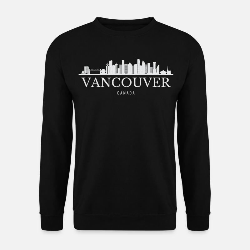 Vancouver Skyline, Vancouver, Kanada - Unisex Pullover - Schwarz