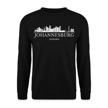 Johannesburg Skyline, Südafrika - Unisex Pullover - Schwarz - Vorne - Alina (178cm) & Michal (187cm)