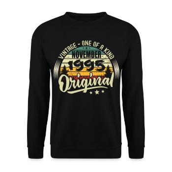 Vintage November 1995 Original November 1995 - Unisex Sweatshirt - black - Front - Alina (178cm) & Michal (187cm)