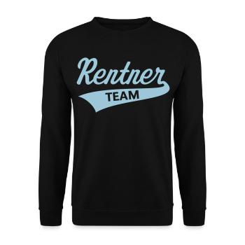 Pensioner Team (Senior Team / Sky Blue) - Unisex Sweatshirt - black - Front - Alina (178cm) & Michal (187cm)