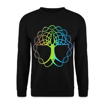 Strange multicolored tree - Unisex Sweatshirt - black - Front - Alina (178cm) & Michal (187cm)
