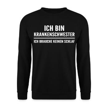 I'm a nurse, I don't need a school - Unisex Sweatshirt - black - Front - Alina (178cm) & Michal (187cm)