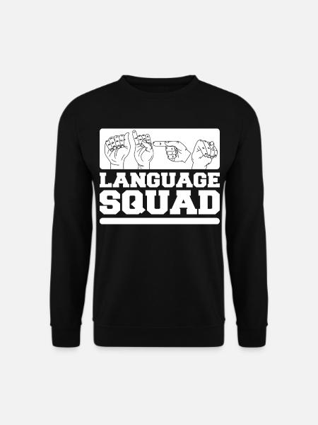 ASL Sign Language Interpreter - Unisex Sweatshirt - black