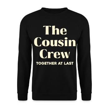 Cousin Crew Wiedervereint - Unisex Pullover - Schwarz - Vorne - Alina (178cm) & Michal (187cm)
