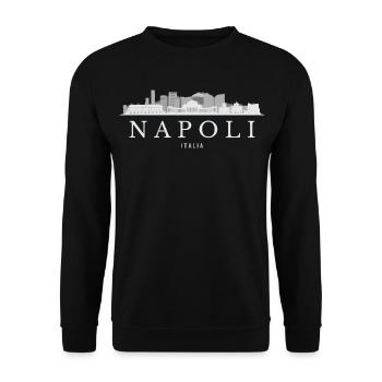 Silhouette de Naples, Naples Italie - Sweat-shirt Unisexe - noir - Devant - Alina (178cm) & Michal (187cm)