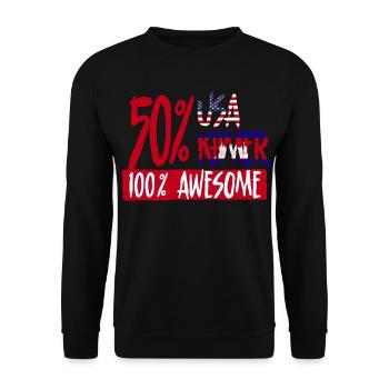 Cambodge Cambodgiens 50 % États-Unis 50 % Khmers - Sweat-shirt Unisexe - noir - Devant - Alina (178cm) & Michal (187cm)