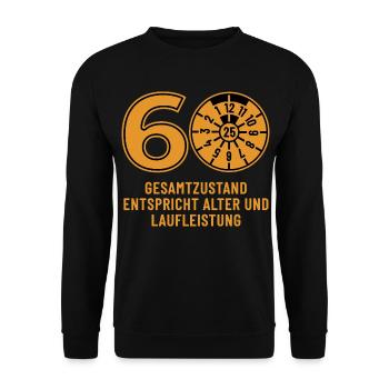 HU December 2025 - 60 Years - Birthday Gift - Unisex Sweatshirt - black - Front - Alina (178cm) & Michal (187cm)