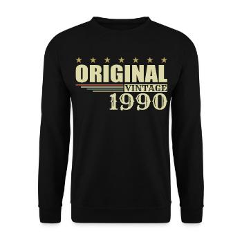1990 Birthday 1990 - Unisex Sweatshirt - black - Front - Alina (178cm) & Michal (187cm)