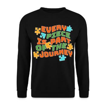 Autism Team: Strong Together - Unisex Sweatshirt - black - Front - Alina (178cm) & Michal (187cm)