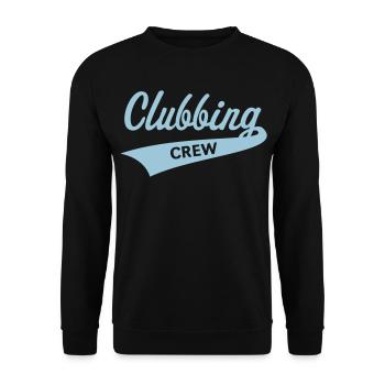 Clubbing crew (Fête / Célébrations / Danse / Bleu ciel) - Sweat-shirt Unisexe - noir - Devant - Alina (178cm) & Michal (187cm)