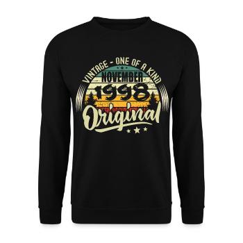 Vintage November 1998 Original November 1998 - Unisex Sweatshirt - black - Front - Alina (178cm) & Michal (187cm)