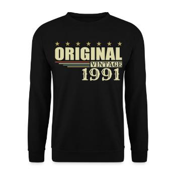 1991 Anniversaire - 1991 - Sweat-shirt Unisexe - noir - Devant - Alina (178cm) & Michal (187cm)