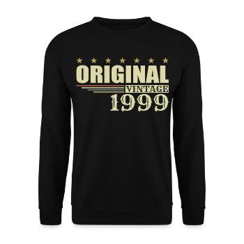 1999 Geburtstag - 1999 - Unisex Pullover - Schwarz - Vorne - Alina (178cm) & Michal (187cm)