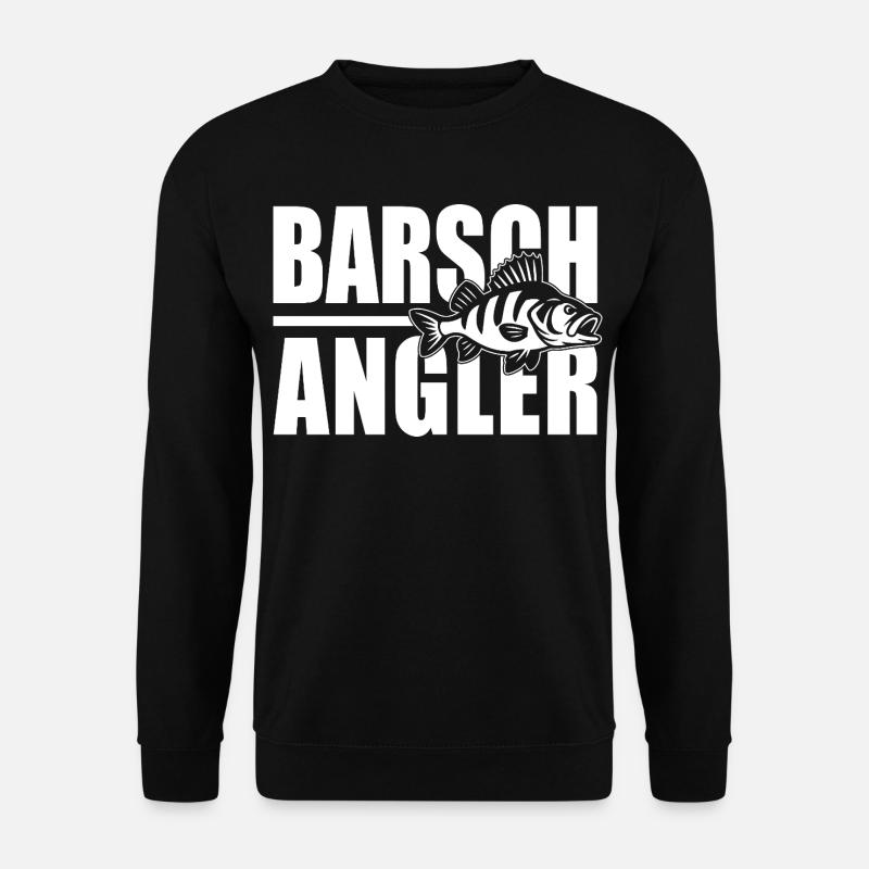 Barschangler Barschjäger Barsch angeln Barsche - Unisex Pullover - Schwarz