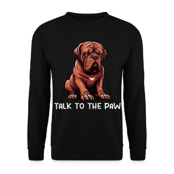 Parlez à la patte du grand danois de Bordeaux - Sweat-shirt Unisexe - noir - Devant - Alina (178cm) & Michal (187cm)