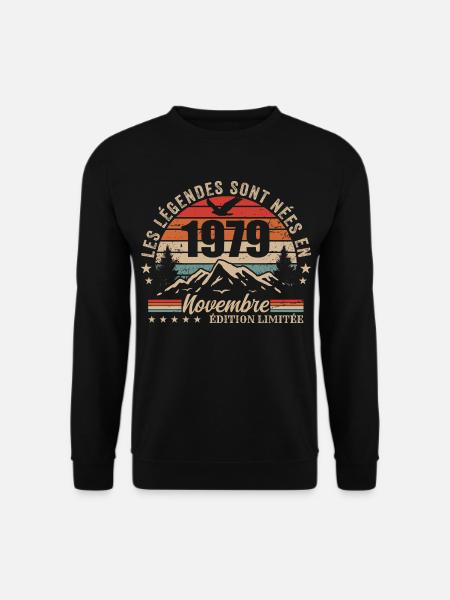 Awesome since November 1979 | November 1979 - Unisex Sweatshirt - black
