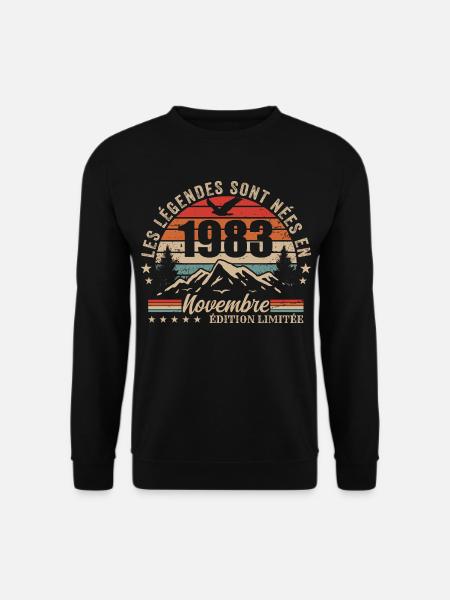 Awesome since November 1983 | November 1983 - Unisex Sweatshirt - black