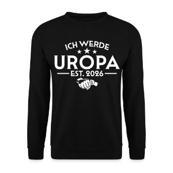 Je serai arrière-grand-père en 2026 - annonce de grossesse - Sweat-shirt Unisexe - noir - Devant - Alina (178cm) & Michal (187cm)