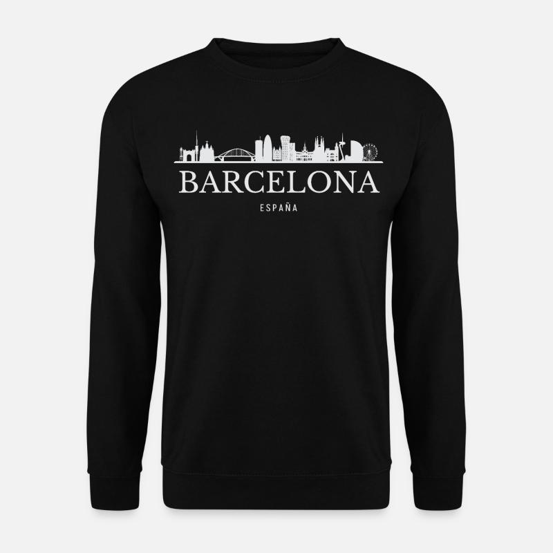 Barcelone Skyline, Barcelone, Espagne - Sweat-shirt Unisexe - noir