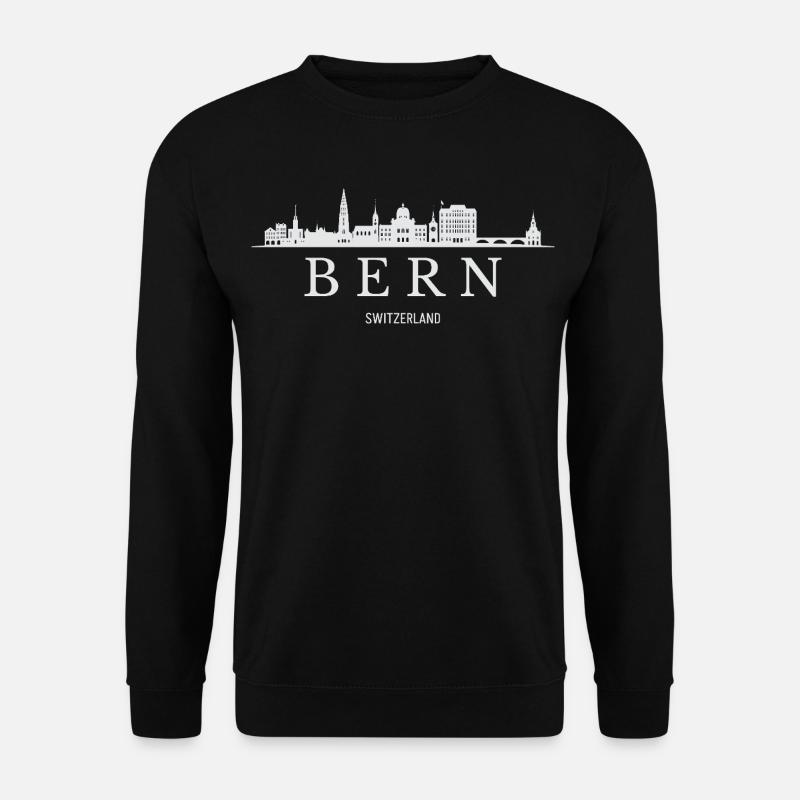 Bern skyline, Bern Switzerland - Unisex Sweatshirt - black