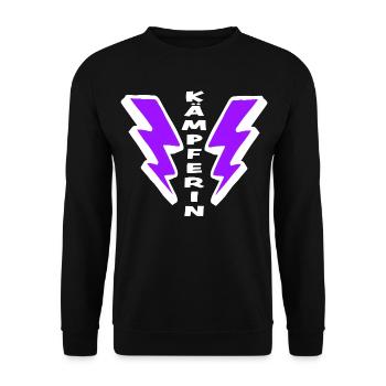Cadeau spécial pour les filles : FIGHTER - Sweat-shirt Unisexe - noir - Devant - Alina (178cm) & Michal (187cm)