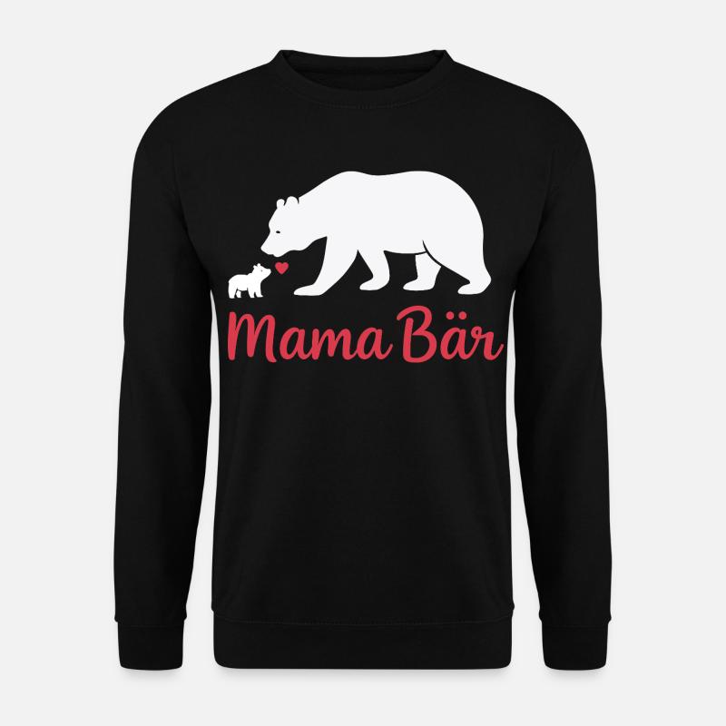 Future Maman MAMA BEAR Rétro Drôle - Sweat-shirt Unisexe - noir